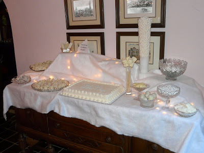 An Outdoor Themed Bridal Shower ~ The Snowy White Dessert Table - Celebrate Every Day With Me