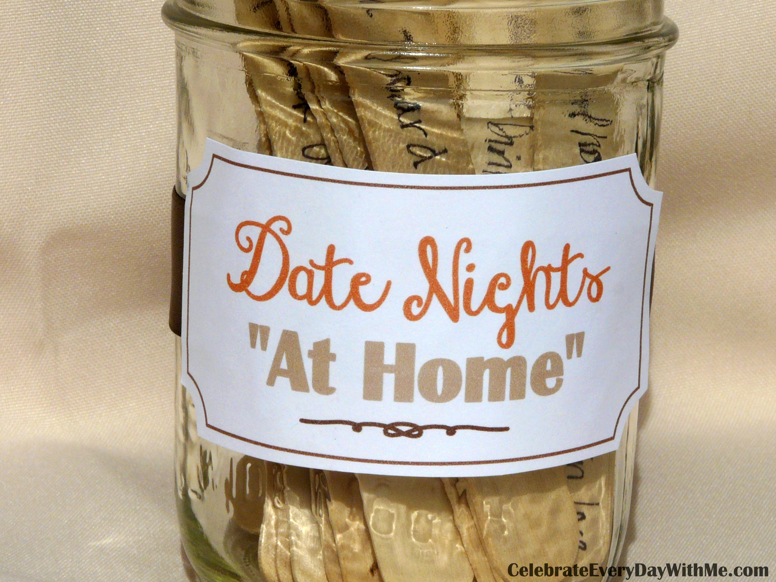 30 Ideas for Date Nights "At Home" - Celebrate Every Day ...