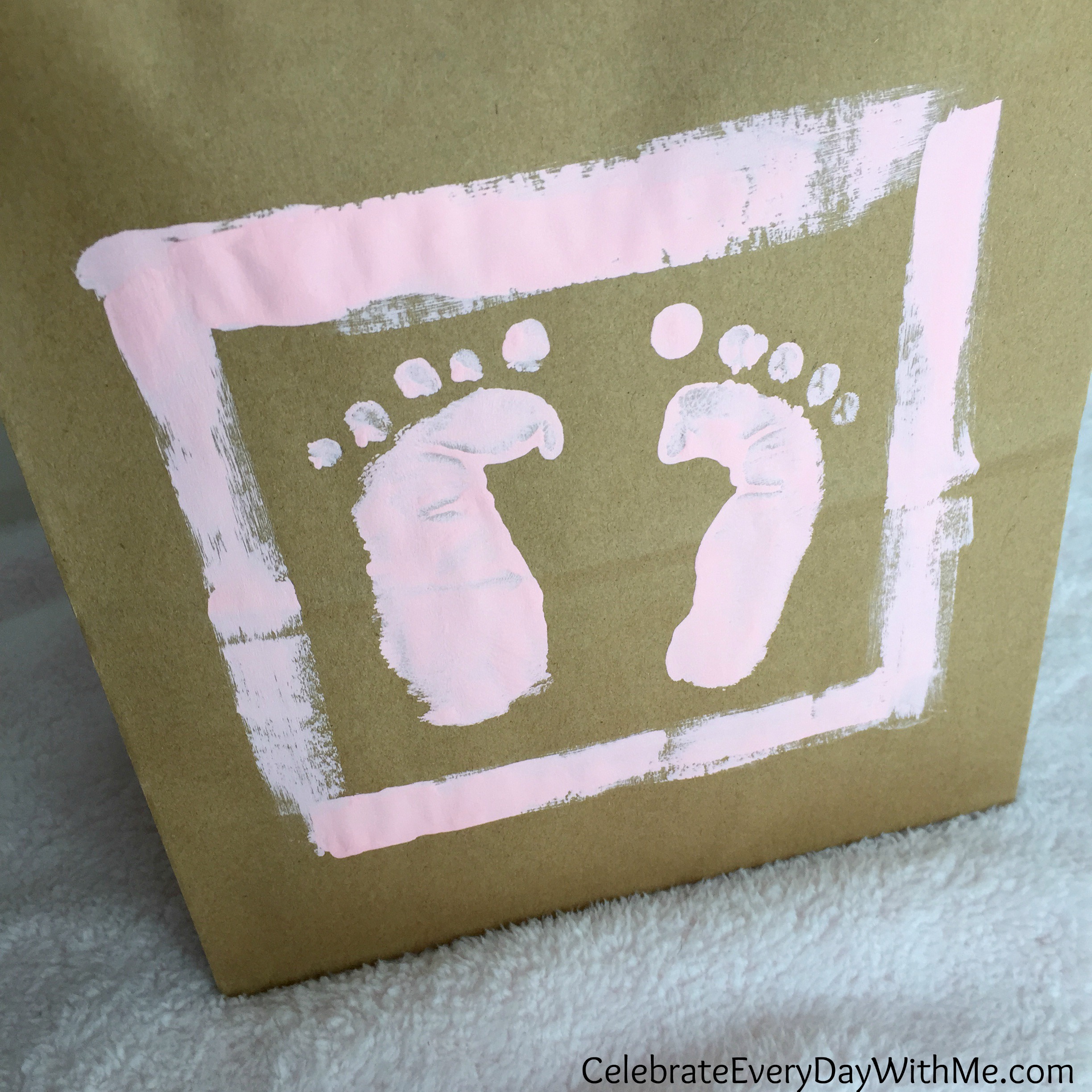 How to Make Baby Footprints with your Hand - Celebrate Every Day With Me